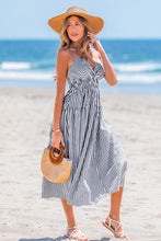 Lade das Bild in den Galerie-Viewer, Ärmelloses Gestreiftes Maxikleid
