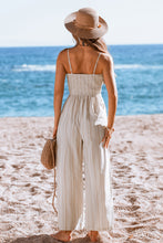 Lade das Bild in den Galerie-Viewer, Ärmelloser Jumpsuit mit Schleife und Streifenmuster
