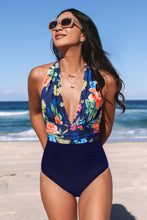 Lade das Bild in den Galerie-Viewer, Colorblock Neckholder-Shape-Badeanzug
