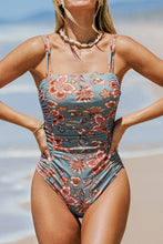 Lade das Bild in den Galerie-Viewer, Floraler Shape-Badeanzug mit quadratischem Ausschnitt
