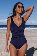 Lade das Bild in den Galerie-Viewer, Blauer Badeanzug  Verstellbare Träger  Rückenausschnitt
