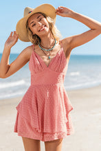 Lade das Bild in den Galerie-Viewer, Ärmelloser gestufter Strampler in Pink
