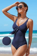Lade das Bild in den Galerie-Viewer, Verstellbare breite Träger Badeanzug mit Ziernähten
