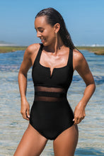 Lade das Bild in den Galerie-Viewer, Mesh-Badeanzug mit V-Draht
