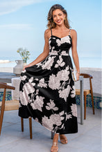 Lade das Bild in den Galerie-Viewer, ?rmelloses V-Ausschnitt Maxikleid mit Blumenmuster
