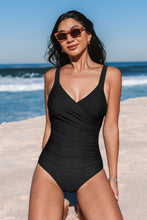 Lade das Bild in den Galerie-Viewer, Schwarzer Retro Bauchweg-Badeanzug
