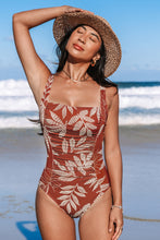 Lade das Bild in den Galerie-Viewer, Gepunktete Quadratischer Ausschnitt Bauchweg-Badeanzug
