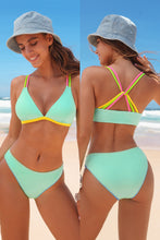 Lade das Bild in den Galerie-Viewer, Aqua Bikini-Set mit überkreuzten Trägern
