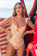Lade das Bild in den Galerie-Viewer, Bauchweg-Bügel-Badeanzug mit Blumenmuster
