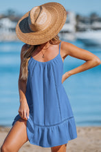 Lade das Bild in den Galerie-Viewer, Aqua Ärmelloses Mini--Strandkleid
