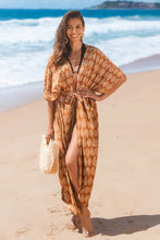 Lade das Bild in den Galerie-Viewer, Verziertes Strandkimono mit Taillenband
