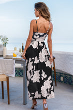 Lade das Bild in den Galerie-Viewer, ?rmelloses V-Ausschnitt Maxikleid mit Blumenmuster
