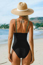 Lade das Bild in den Galerie-Viewer, Farbblock Badeanzug mit V-Ausschnitt

