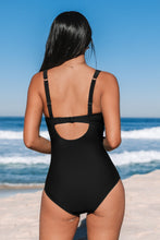 Lade das Bild in den Galerie-Viewer, Schwarzer Retro Bauchweg-Badeanzug
