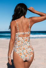 Lade das Bild in den Galerie-Viewer, Gelber Ditsy-Cutout-Badeanzug
