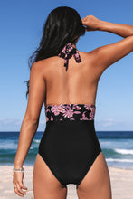 Lade das Bild in den Galerie-Viewer, Retro Boho Neckholder-Bauchweg-Badeanzug
