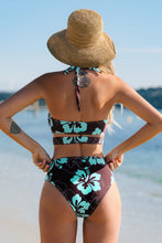 Lade das Bild in den Galerie-Viewer, Geblümter Neckholder-Monokini-Badeanzug
