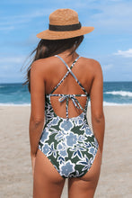 Lade das Bild in den Galerie-Viewer, Floraler Badeanzug mit Spitzenbesatz

