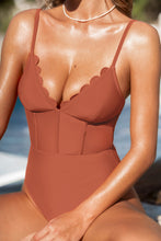 Lade das Bild in den Galerie-Viewer, Mittlerer Halt Verstellbare Träger Bauchweg-Badeanzug

