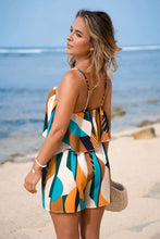 Lade das Bild in den Galerie-Viewer, Ärmelloser Strampler mit hohem Ausschnitt und Rüschenbesatz
