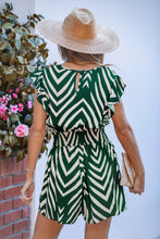 Lade das Bild in den Galerie-Viewer, Abstrakt Wickel-Strampler mit Flatterärmeln
