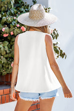 Lade das Bild in den Galerie-Viewer, Ärmelloses Gewebtes V-Ausschnitt Top
