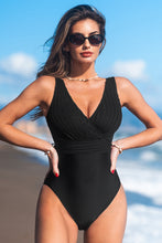 Lade das Bild in den Galerie-Viewer, Schwarzer Strukturierter Badeanzug
