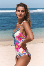 Lade das Bild in den Galerie-Viewer, Boho Floraler Magic-Bauchkontrolle-Badeanzug
