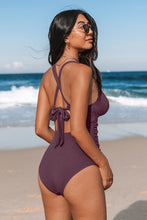 Lade das Bild in den Galerie-Viewer, Bauchkontrolle Badeanzug mit Rückenband
