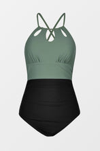 Lade das Bild in den Galerie-Viewer, Badeanzug mit Schlüsselloch und Tunnelzug
