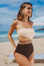 Lade das Bild in den Galerie-Viewer, Verstellbare Träger Quadratischer Ausschnitt Bauchweg-Badeanzug

