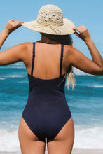 Lade das Bild in den Galerie-Viewer, Marinefarbener Cutout Bauchweg-Badeanzug
