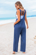 Lade das Bild in den Galerie-Viewer, Ärmelloser Blauer Jumpsuit
