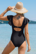Lade das Bild in den Galerie-Viewer, Tiefer Ausschnitt Breite Träger Bauchweg-Badeanzug
