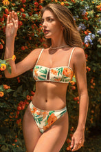 Lade das Bild in den Galerie-Viewer, Verstellbare Träger Herzausschnitt Bikini-Set mit Blumenmuster
