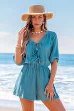 Lade das Bild in den Galerie-Viewer, Aqua Halbärmel Strampler
