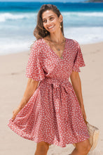 Lade das Bild in den Galerie-Viewer, Abstraktes Mini-Wickelkleid mit Bindeband
