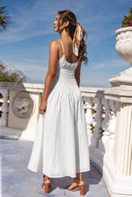 Lade das Bild in den Galerie-Viewer, Ärmelloses Maxikleid mit gesmokter Taille
