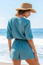 Lade das Bild in den Galerie-Viewer, Aqua Halbärmel Strampler
