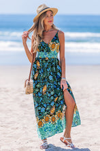 Lade das Bild in den Galerie-Viewer, Ärmelloses Maxi-Wickelkleid mit gesmokter Taille
