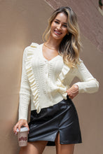 Lade das Bild in den Galerie-Viewer, Apricot Rüschen Cardigan
