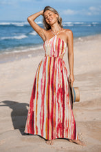 Lade das Bild in den Galerie-Viewer, Ärmelloses Hoher Ausschnitt Maxikleid mit Bindung hinten
