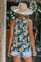 Lade das Bild in den Galerie-Viewer, ?rmelloses Hoher Ausschnitt Top mit Blumenmuster
