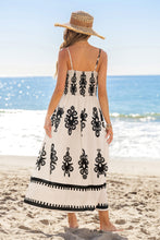 Lade das Bild in den Galerie-Viewer, ?rmelloses V-Ausschnitt Maxikleid mit Verzierungen
