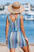 Lade das Bild in den Galerie-Viewer, Abstraktes Ärmelloses Mini-Strandkleid
