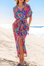 Lade das Bild in den Galerie-Viewer, Abstraktes Maxi-Hemdkleid
