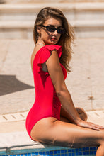 Lade das Bild in den Galerie-Viewer, Breiter Träger Asymmetrischer Ausschnitt Bauchweg-Badeanzug

