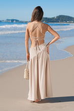 Lade das Bild in den Galerie-Viewer, ?rmelloses Cut-out Maxikleid in Beige
