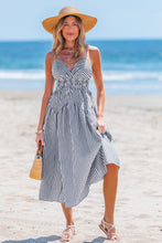 Lade das Bild in den Galerie-Viewer, Ärmelloses Gestreiftes Maxikleid
