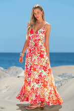 Lade das Bild in den Galerie-Viewer, Ärmelloses Maxi-Wickelkleid mit Taillengürtel
